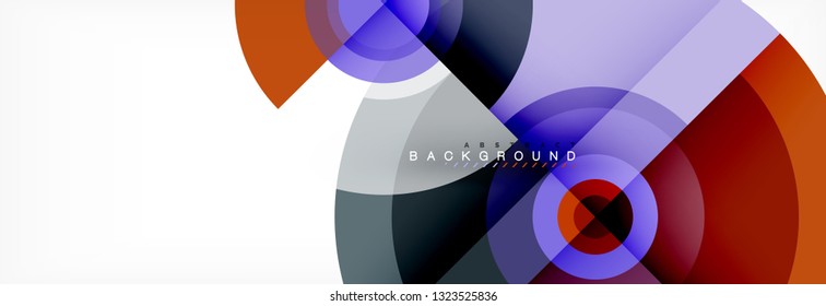 Geometric circle abstract background, creative geometric wallpaper, vector illustration