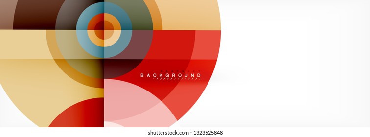Geometric circle abstract background, creative geometric wallpaper, vector illustration