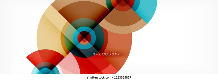 Geometric circle abstract background, creative geometric wallpaper, vector illustration