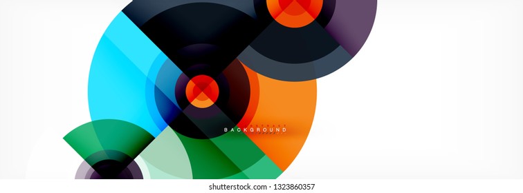 Abstrakter Hintergrund des geometrischen Kreises, geometrischer, kreativer Hintergrund, Vektorgrafik