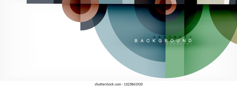 Geometric circle abstract background, creative geometric wallpaper, vector illustration