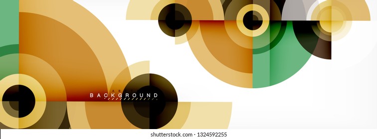 Geometric circle abstract background, creative geometric wallpaper, vector illustration