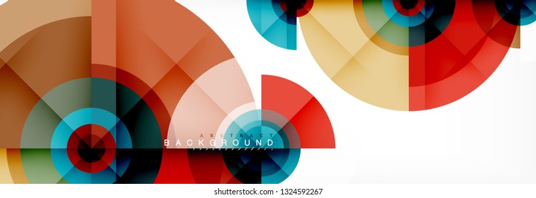 Geometric circle abstract background, creative geometric wallpaper, vector illustration