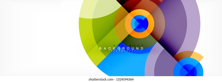 Geometric circle abstract background, creative geometric wallpaper, vector illustration