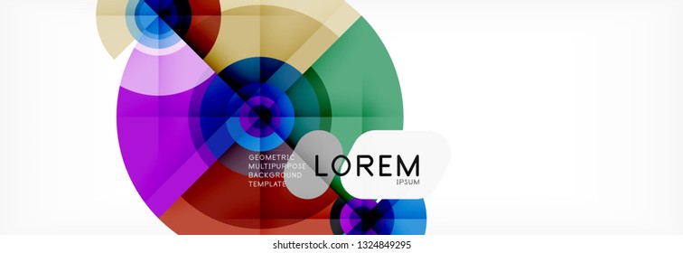 Geometric circle abstract background, creative geometric wallpaper, vector illustration