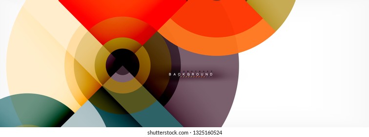 Fundo abstrato círculo geométrico, papel de parede geométrico criativo, ilustração vetorial