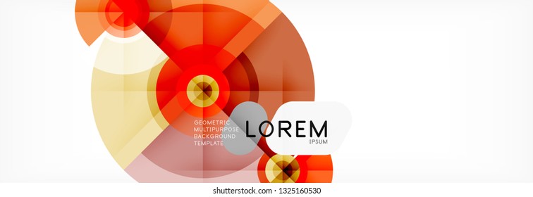 Geometric circle abstract background, creative geometric wallpaper, vector illustration