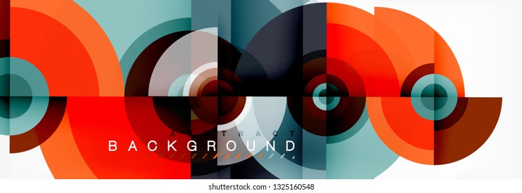 Geometric circle abstract background, creative geometric wallpaper, vector illustration