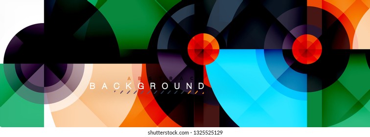 Geometric circle abstract background, creative geometric wallpaper, vector illustration