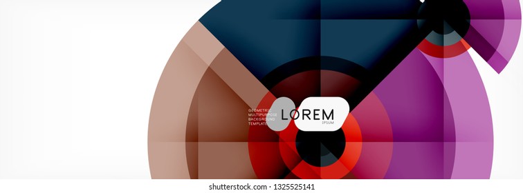 Geometric circle abstract background, creative geometric wallpaper, vector illustration