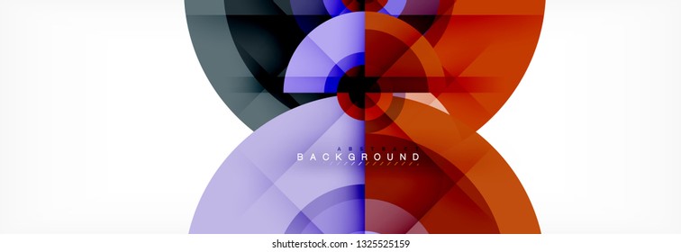 Geometric circle abstract background, creative geometric wallpaper, vector illustration