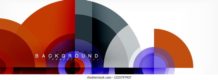 Geometric circle abstract background, creative geometric wallpaper, vector illustration