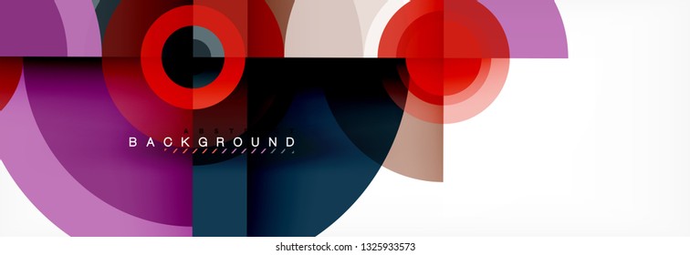 Geometric circle abstract background, creative geometric wallpaper, vector illustration