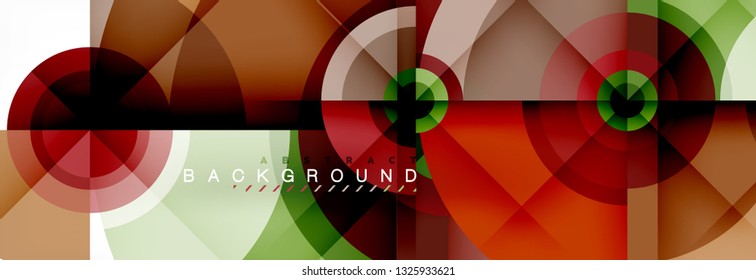 Geometric circle abstract background, creative geometric wallpaper, vector illustration