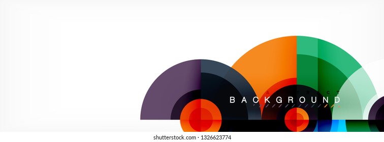 Geometric circle abstract background, creative geometric wallpaper, vector illustration