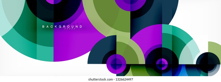 Geometric circle abstract background, creative geometric wallpaper, vector illustration