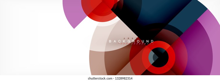 Geometric circle abstract background, creative geometric wallpaper, vector illustration