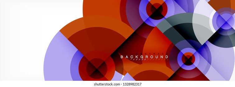 Geometric circle abstract background, creative geometric wallpaper, vector illustration