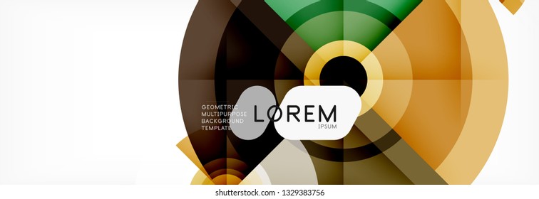 Geometric circle abstract background, creative geometric wallpaper, vector illustration
