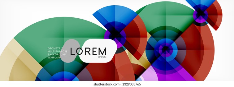 Geometric circle abstract background, creative geometric wallpaper, vector illustration