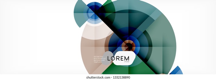 Abstrakter Hintergrund des geometrischen Kreises, geometrischer, kreativer Hintergrund, Vektorgrafik