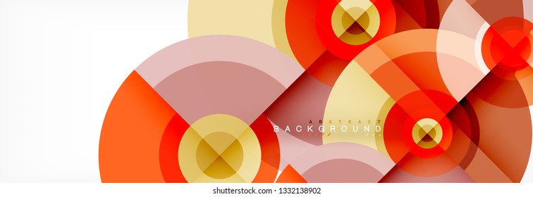 Geometric circle abstract background, creative geometric wallpaper, vector illustration