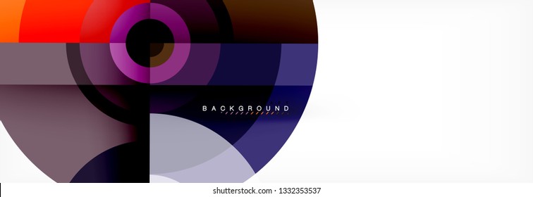 Geometric circle abstract background, creative geometric wallpaper, vector illustration