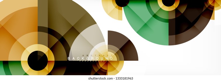 Abstrakter Hintergrund des geometrischen Kreises, geometrischer, kreativer Hintergrund, Vektorgrafik