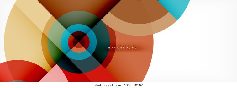Geometric circle abstract background, creative geometric wallpaper, vector illustration