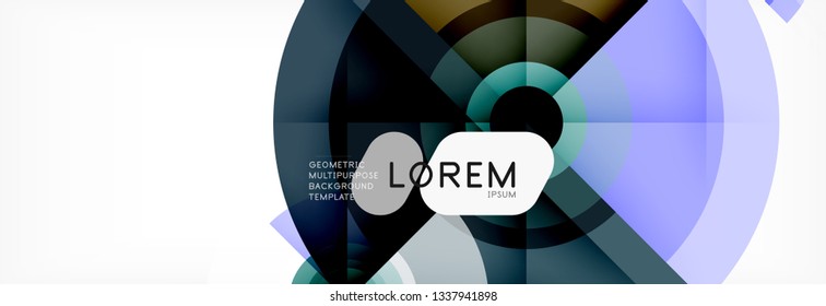 Geometric circle abstract background, creative geometric wallpaper, vector illustration