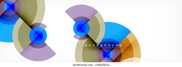 Geometric circle abstract background, creative geometric wallpaper, vector illustration