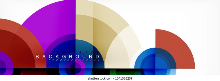 Geometric circle abstract background, creative geometric wallpaper, vector illustration