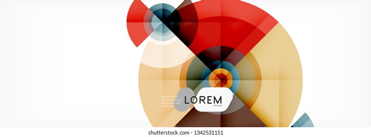 Geometric circle abstract background, creative geometric wallpaper, vector illustration
