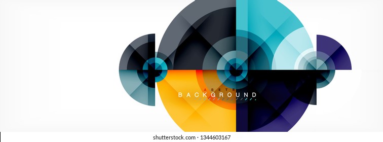 Geometric circle abstract background, creative geometric wallpaper, vector illustration