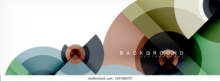 Geometric circle abstract background, creative geometric wallpaper, vector illustration