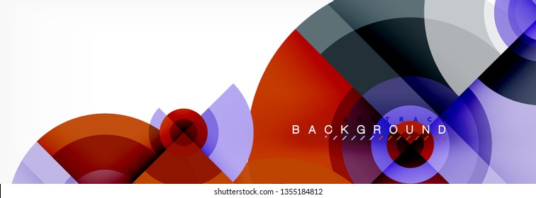 Geometric circle abstract background, creative geometric wallpaper, vector illustration