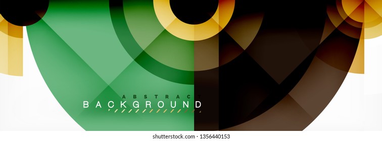 Geometric circle abstract background, creative geometric wallpaper, vector illustration