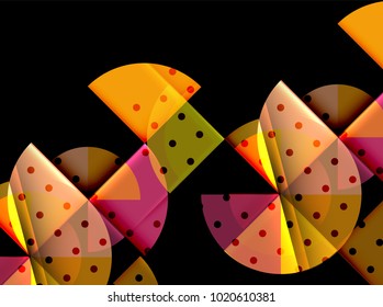 Geometric circle abstract banner. Vector illustration