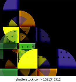 Geometric circle abstract banner. Vector illustration