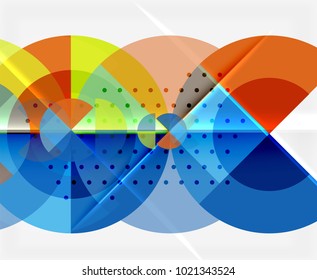 Geometric circle abstract banner. Vector illustration