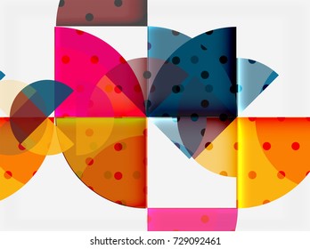 Banner abstracto de círculo geométrico. Ilustración del vector
