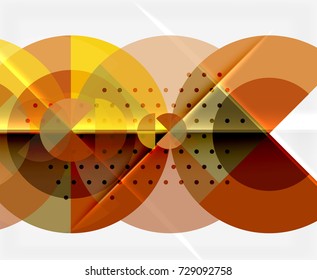 Geometric circle abstract banner. Vector illustration