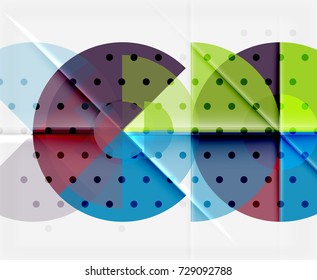 Geometric circle abstract banner. Vector illustration