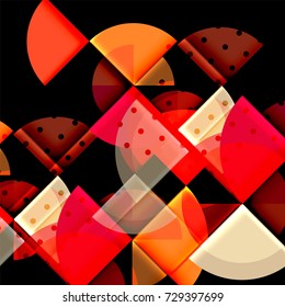 Geometric circle abstract banner. Vector illustration