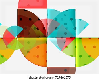 Geometric circle abstract banner. Vector illustration