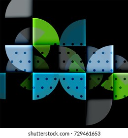 Banner abstracto de círculo geométrico. Ilustración del vector