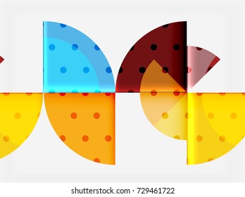 Banner abstracto de círculo geométrico. Ilustración del vector