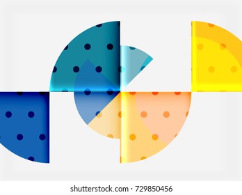 Banner abstracto de círculo geométrico. Ilustración del vector