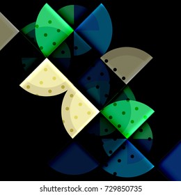Banner abstracto de círculo geométrico. Ilustración del vector
