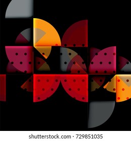 Geometric circle abstract banner. Vector illustration